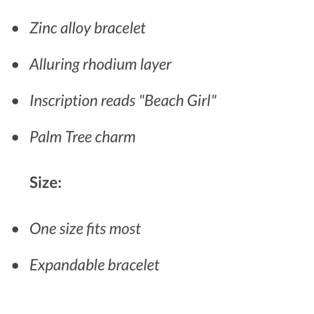 1 LEFT! 🏖 NEW BEACH GIRL SILVER-TONE BRACELET - Picture 6 of 6